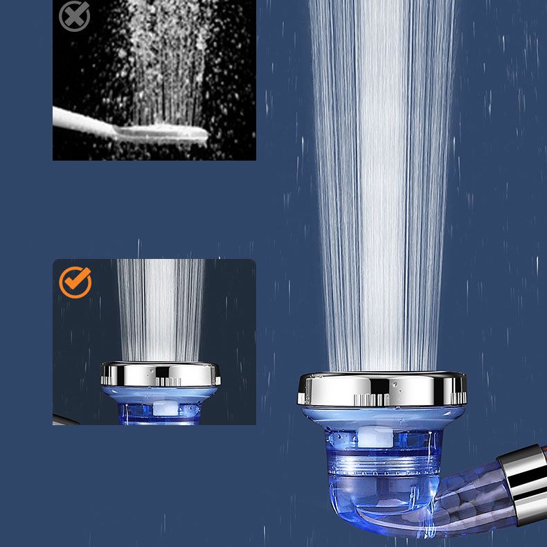 Shower Head Massage 3-Jet Round Adjustable Spray Pattern Shower Head Combo