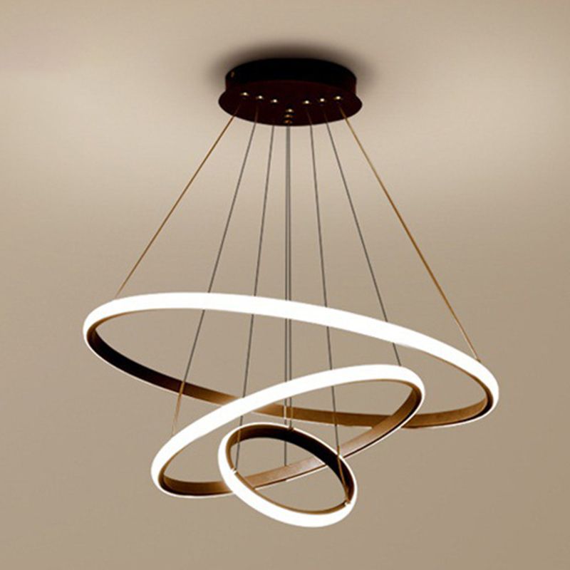 Modern Minimalismo Style Candidale Pendant Light Metal 3 Light Affermazione Luce a sospensione per soggiorno