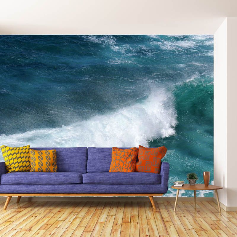 Non-Pasted Tropical Living Room Photography Wall Mural Sea Pattern