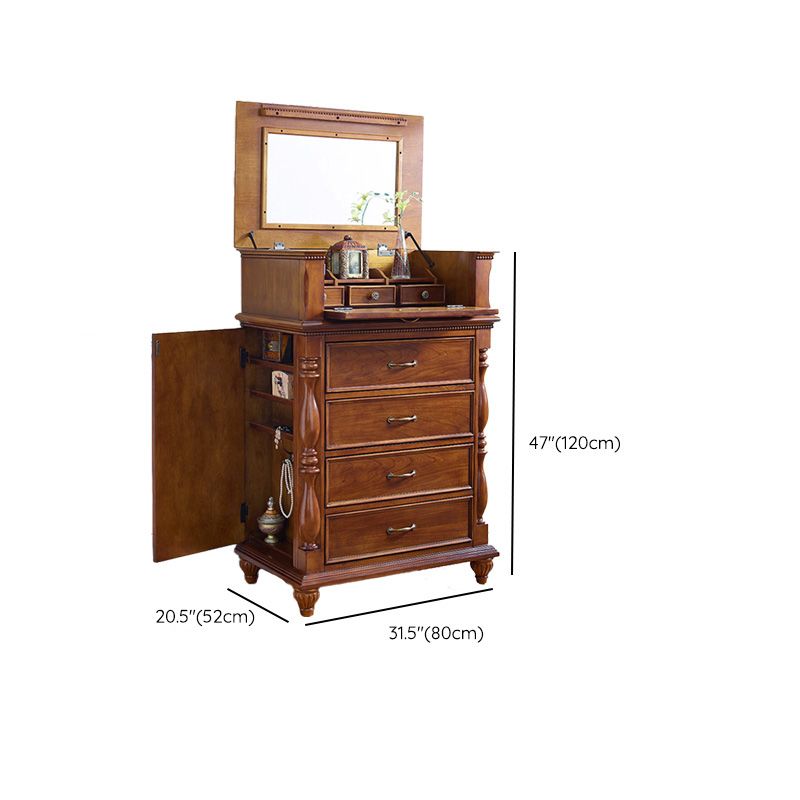 Mid-Century Modern Cabinet/Chest with Drawers and Legs in Solid Wood
