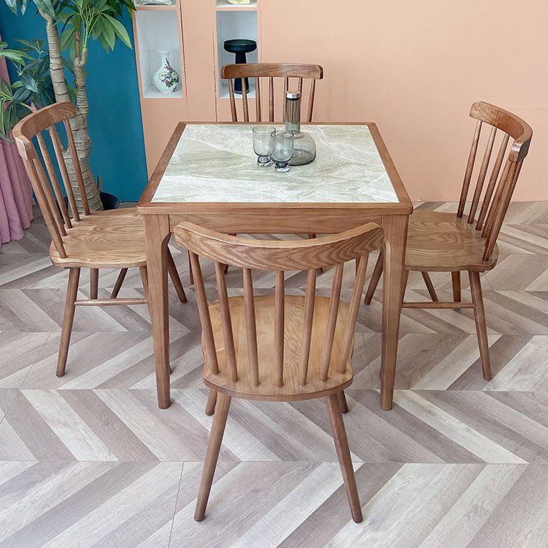 Industrieel grijs gesinterde stenen tafel standaard keuken eettafel met 4 potenbasis