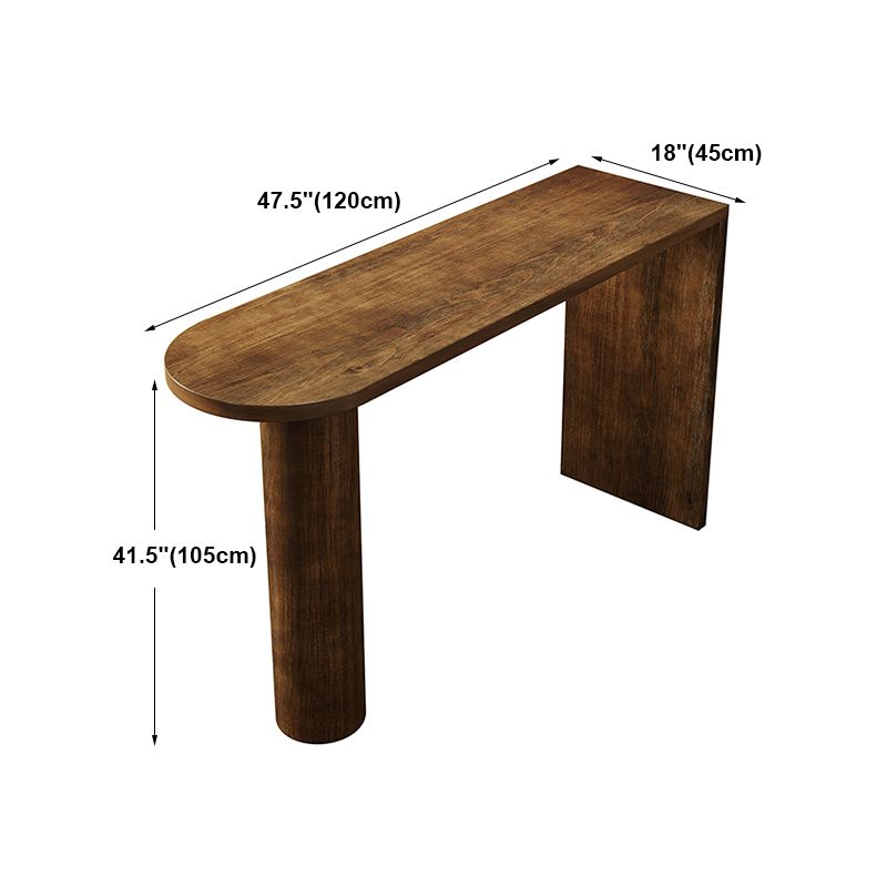 Industrial Distressed Wood Bar Table Natural Specialty Top 41.3"H Bistro Table