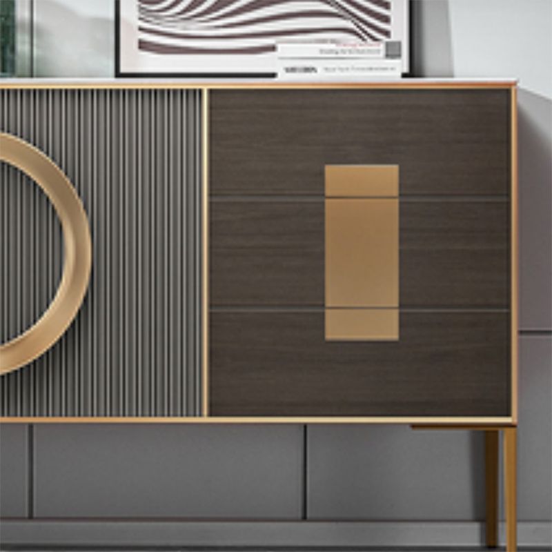 Classic Glam Combo Dresser Oak Storage Chest Dresser for Bedroom