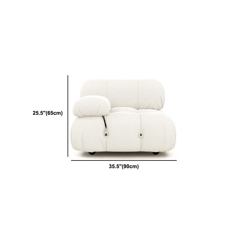 Modern Style Sofa Low Back Padded with Sponge Cushions Sofa Bed