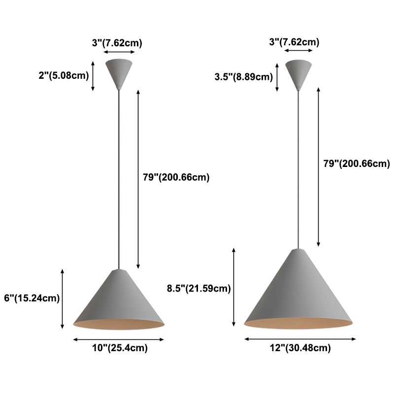 LED CONICA COMENTIVA Luz moderno de estilo simple de estilo colgante de dormitorio