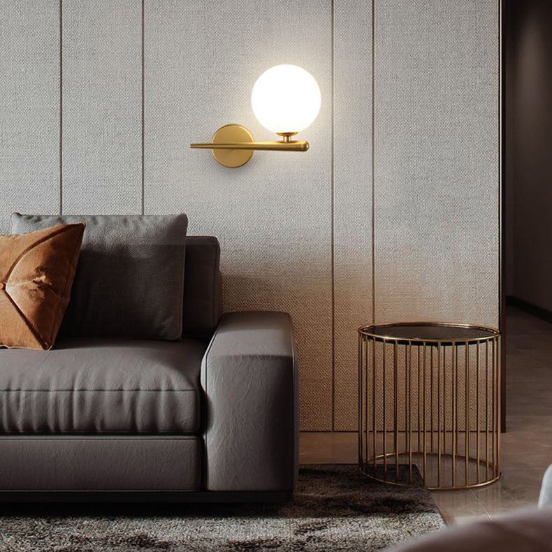Modern Minimalist Style Global Wall Lighting Fixtures 1 Light Sconce with Glass Shade
