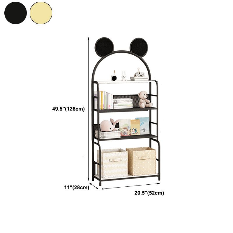 Modern Metal Bookshelf Etagere Vertical Open Shelf Bookcase in Burnish