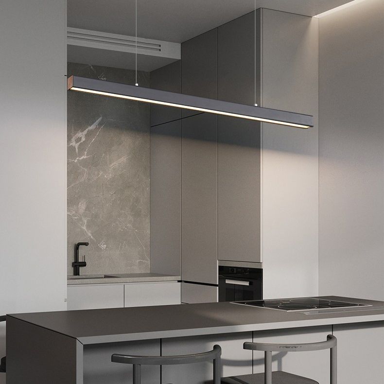Modern Hanging Ceiling Light 1 Light Pendant Lighting Fixtures in Black Finish