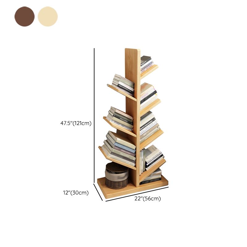 Modern Open Back Standard Book Shelf Wooden Bookcase for Study Room