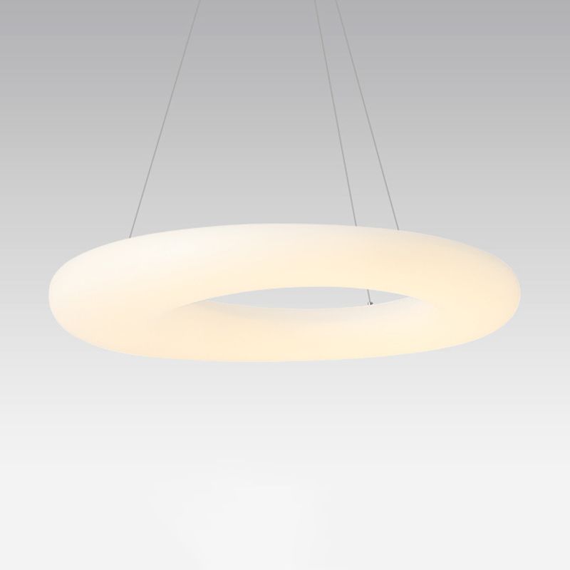 Lámpara de araña de anillo de metal luz nórdica led colgante lámpara accesorio