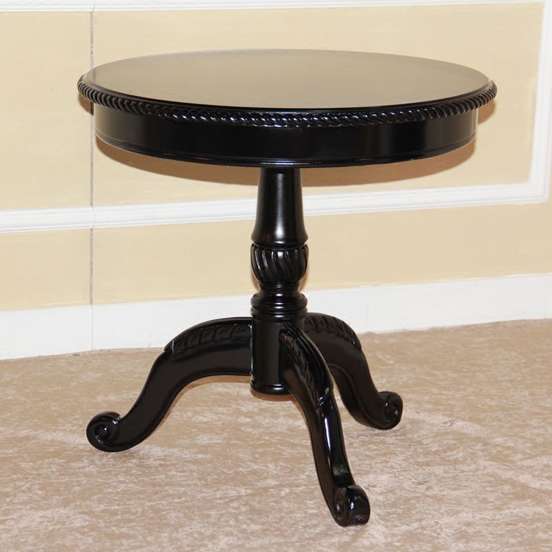 23.6"/28.3" Tall Pedestal End Table Natural/brown/black/white Round Wood Side End Table