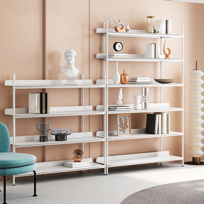 Contemporary Metal Etagere Bookshelf Open Office and Living Room Bookcase