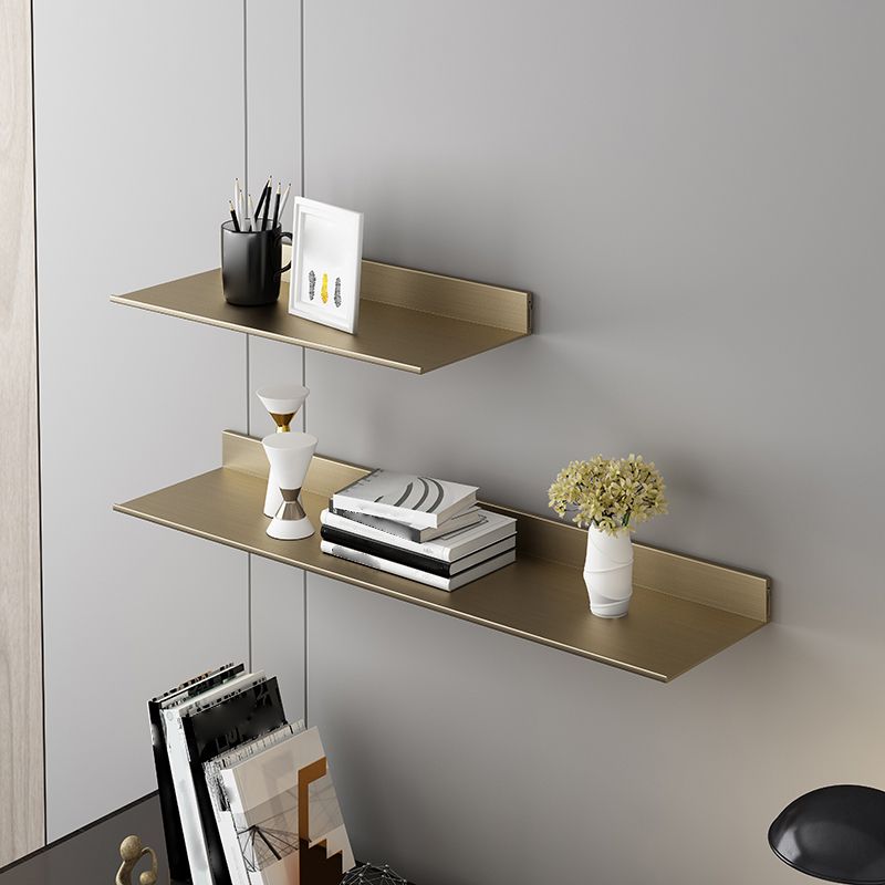 Metal Bookshelf Wall Mounted Contemporary Bookcase for Home Office