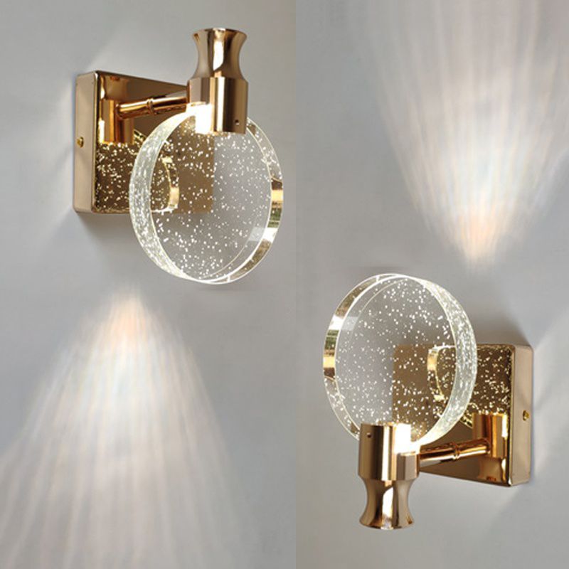 Lampade a parete rotonda in stile contemporaneo Crystal 1 illuminazione da parete