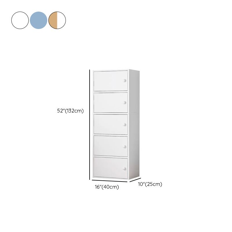 Contemporary Simple Rectangular Wood Cabinet with Doors and Drawers