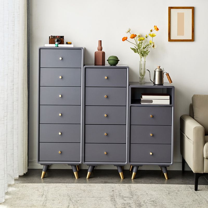 Solid Wood Accent Chest Mid Century Modern 15.7" D Cabinet with Drawers