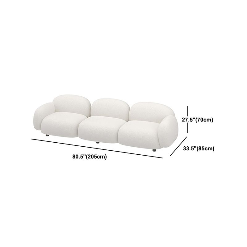 Modern Style Sofa Velvet Cushioned Backrest Sponge Cushions Fill Sofa Bed