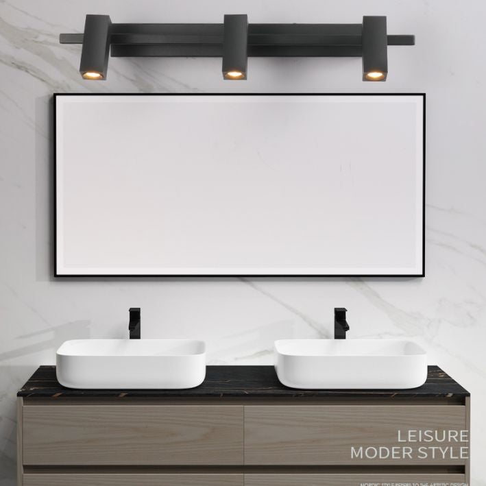 Frosted Black Angle Adjustable Vanity Light Nordic Style Minimalism Aluminum Make-up Mirror Lamp for Bathroom Vanity