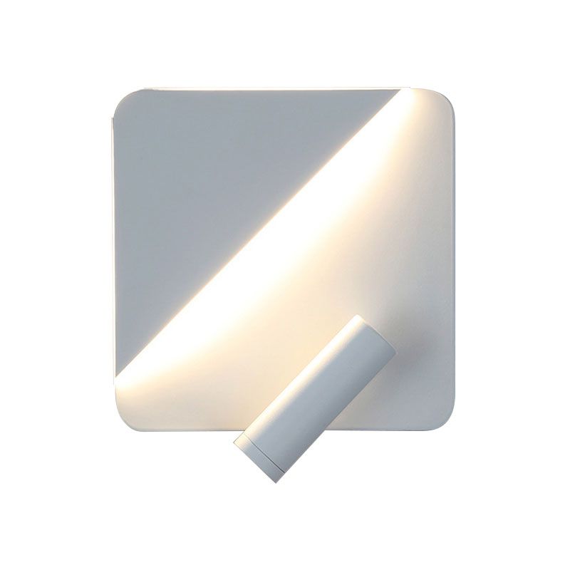 Moderne Schwarz/Weiß -Wandbeleuchtung mit Scheinwerfern LED -Metallwandlampe für Schlafzimmerstudien
