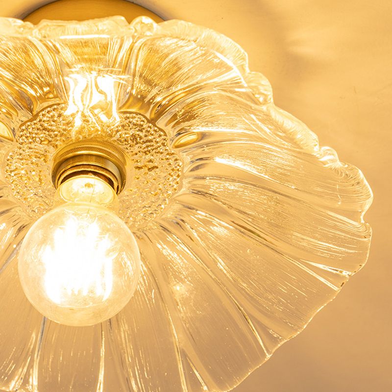 Modern Ceiling Lamp Creative Flush Mount Light Fixture with Glass Shade for Corridor