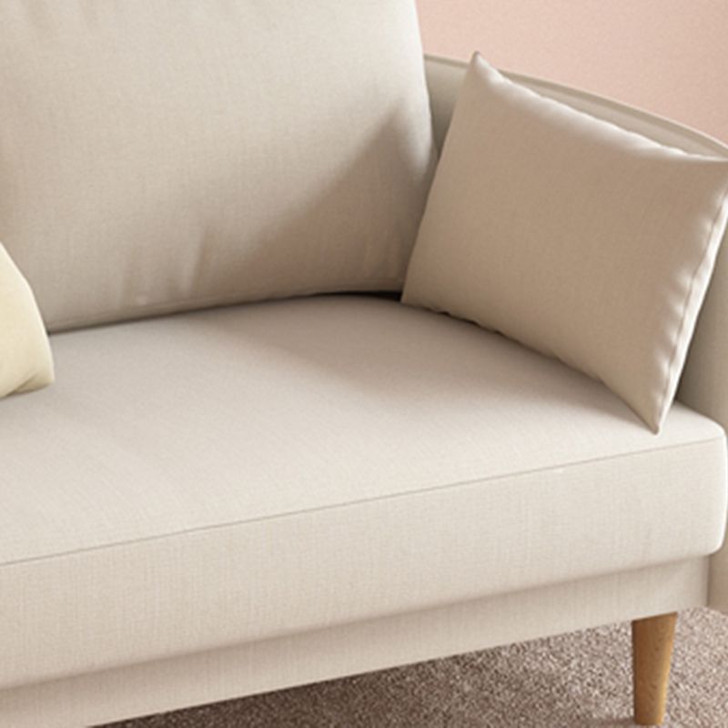 Linen Contemporary Standard Square Arm Sofa for Living Room, Apartment