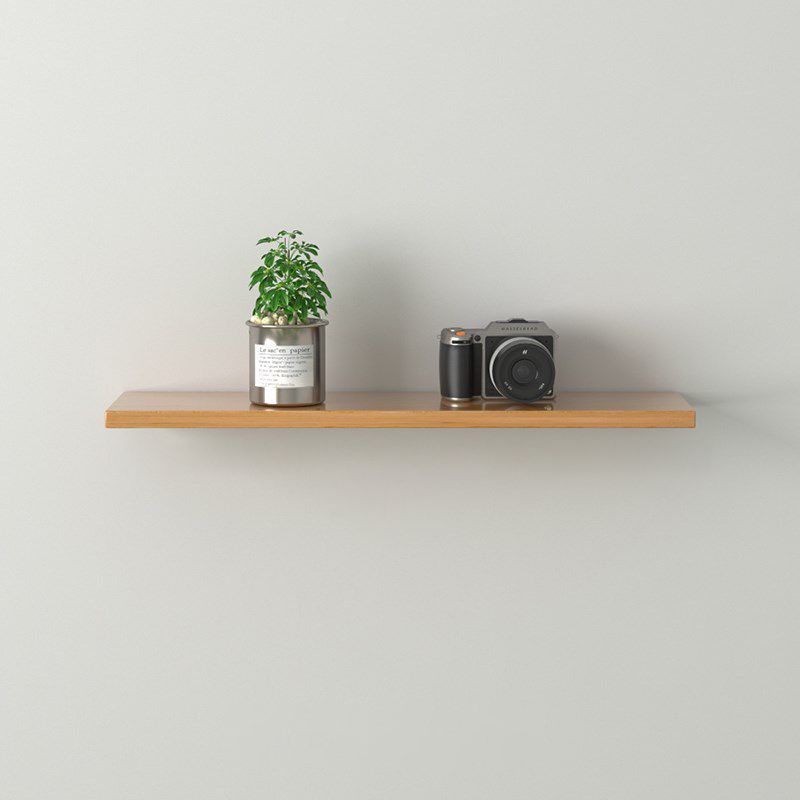 Scandinavian Floating Shelf Bookcase Wooden Bookshelf for Study Room