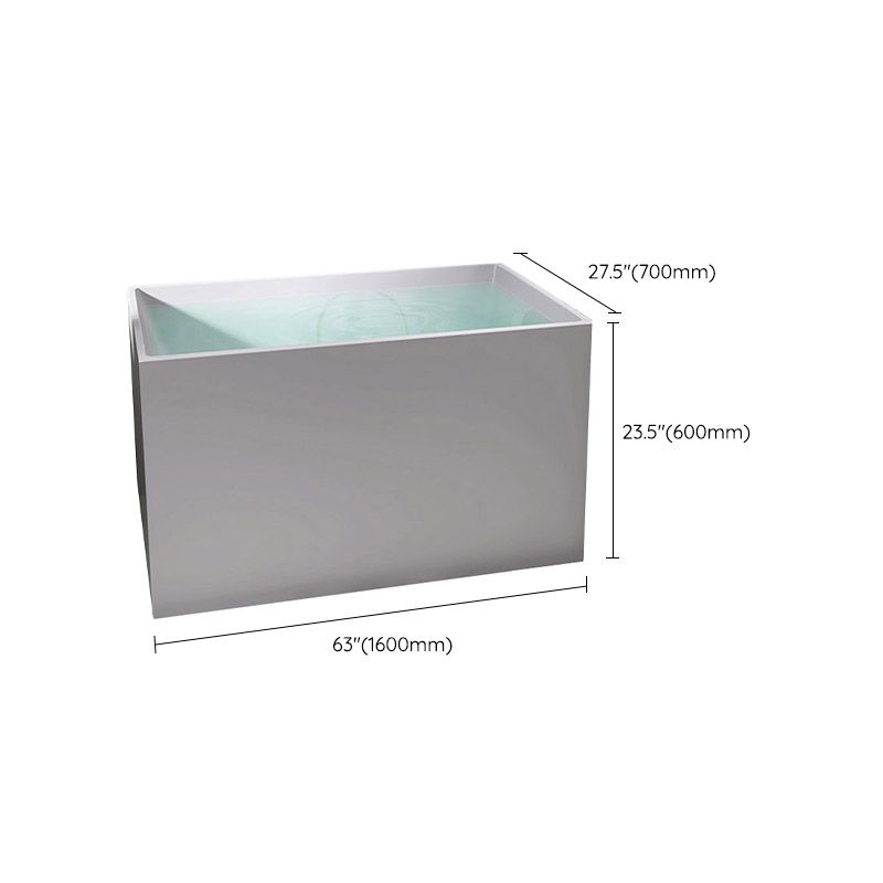 Modern Corner White Acrylic Bathtub Rectangle with Drain Bath Tub for Bathroom