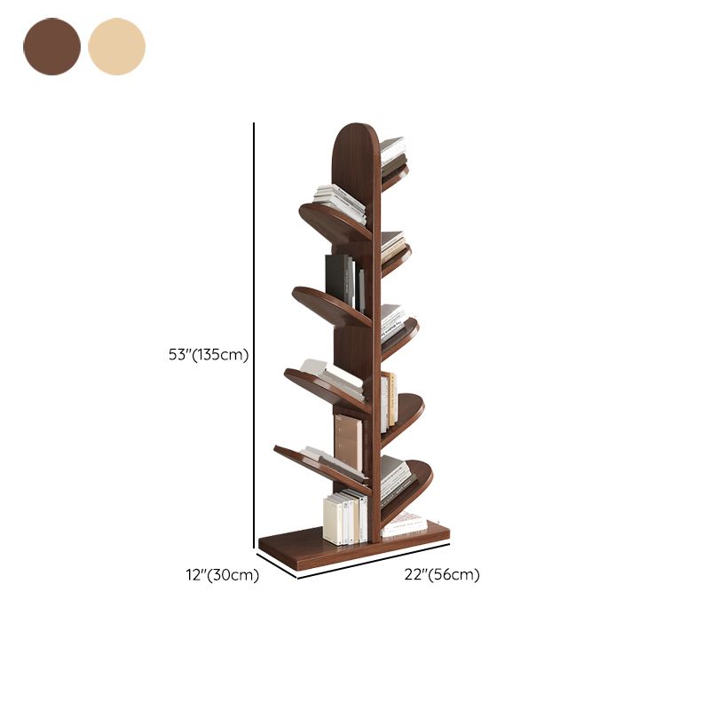 Nordic Style Open Back Bookshelf Wooden Bookcase for Study Room