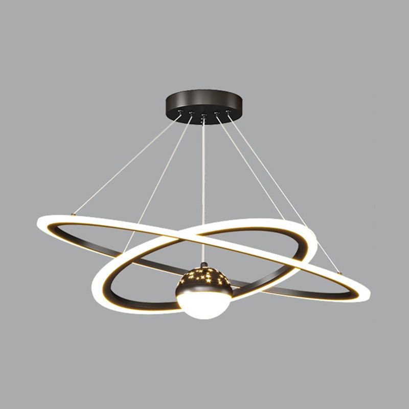 Accesorio de iluminación de lámpara de metal escalonado 3 luces de estilo moderno luz colgante de techo