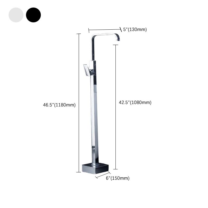Contemporary Style Freestanding Bathtub Faucet Floor Mounted Freestanding Tub Filler