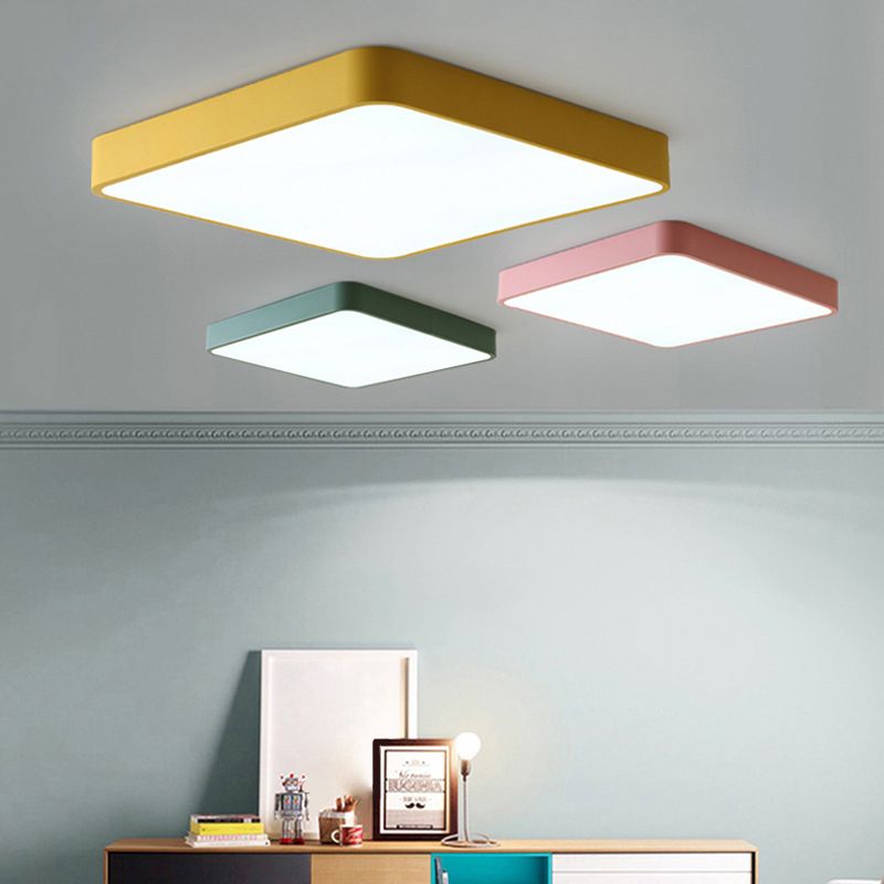 Metal Geometric Flush Mount Fixture Macron Flush Light Fixtures