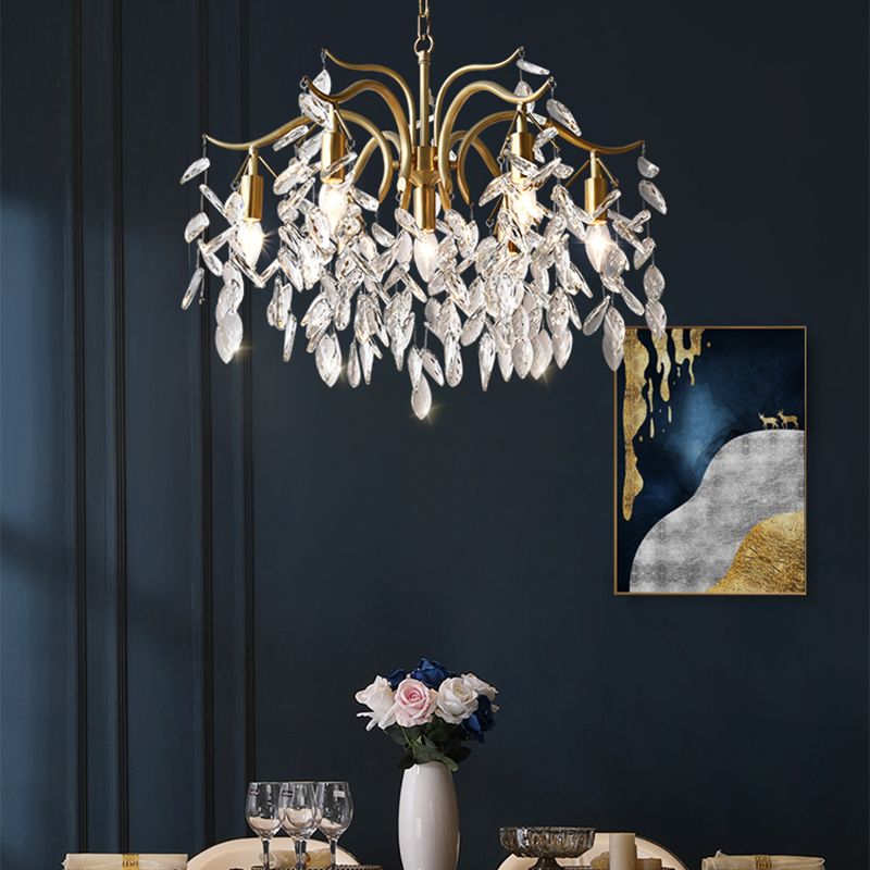 American Branch Chandelier Crystal Multi Light Hanging Light for Bedroom