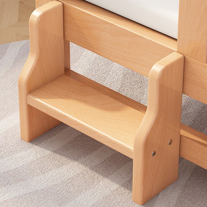 Washed Natural Nursery Crib Modern Wood Nursery Crib with Guardrail