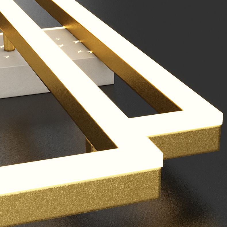 Contemporary Geometric Flush Light Fixture Metal Flushmount Lighting for Living Room