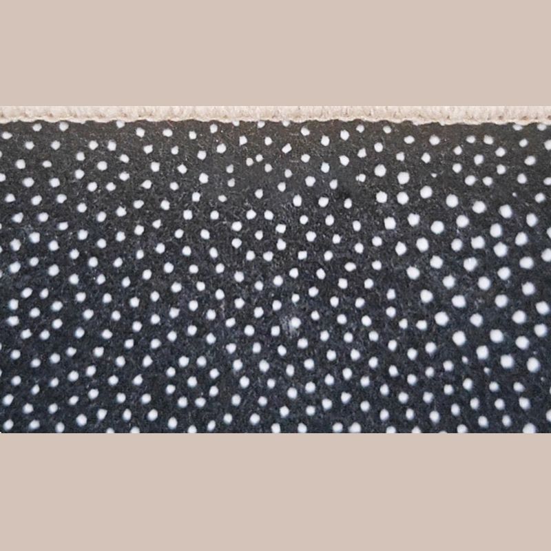 Modern Geometric Lines Printed Rug Black Tone Polyester Area Carpet Non-Slip Backing Rug for Living Room