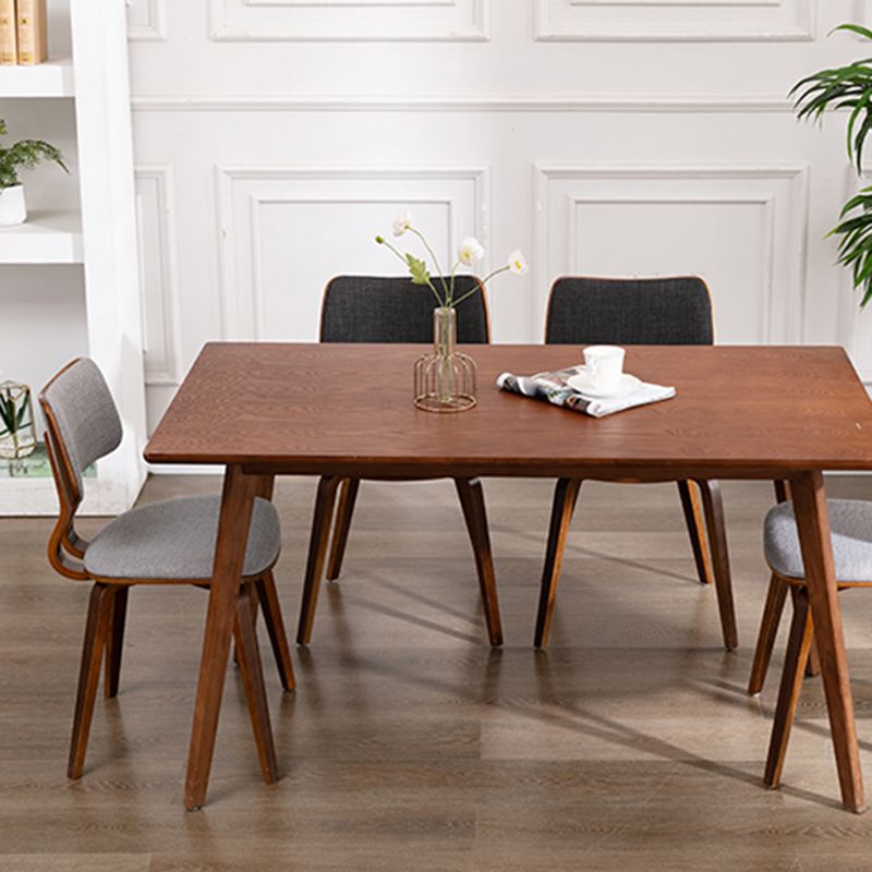 Chaise d'appoint contemporaine à la maison, chaise de salle à manger en bois rembourrée à dossier ouvert