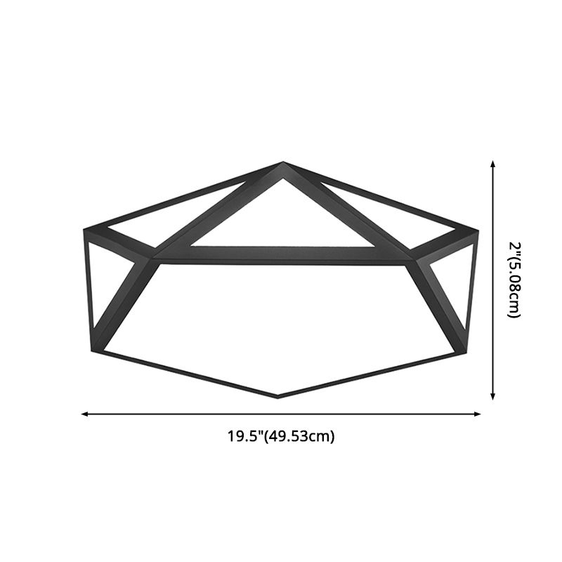Diamond Flush Mount Ceiling Light Modernist Acrylic Ceiling Flush Mount for Living Room