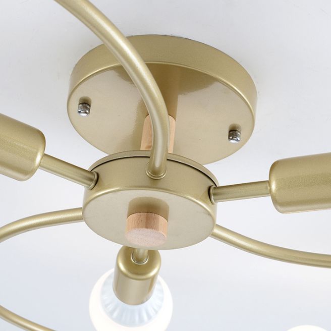 Industrial Ceiling Lamp Simple Metal Flush Mount Light Fixture for Bedroom