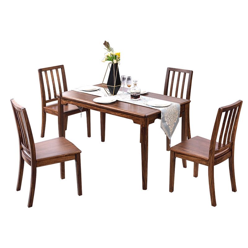 Traditional Rectangle Table Set 1/2/5 Pieces Dining Set for Home