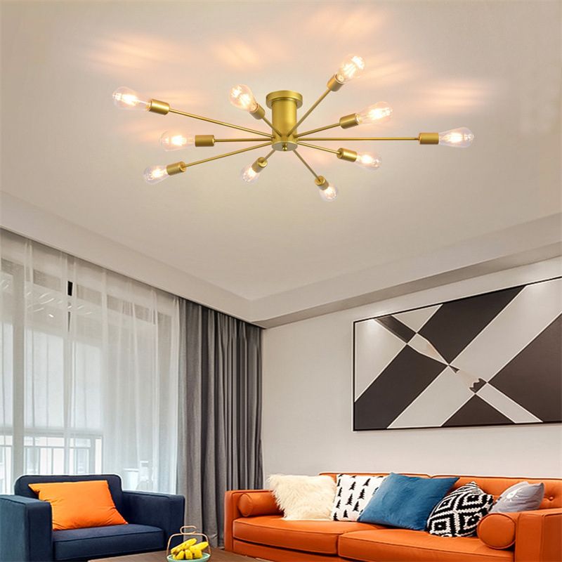 Contemporary Metal Ceiling Lamp Simplicity Flush Mount Light Fixture for Living Room