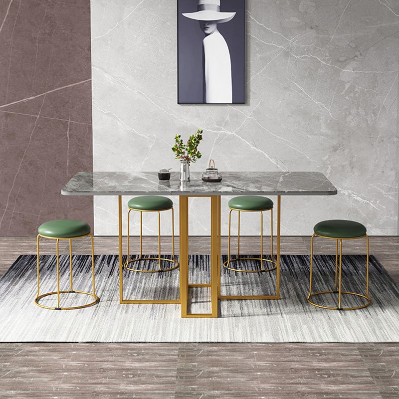 Rectangle Table Simplicity Style Stone Folding Furniture,59"L x 31.5"W x 28.7"H