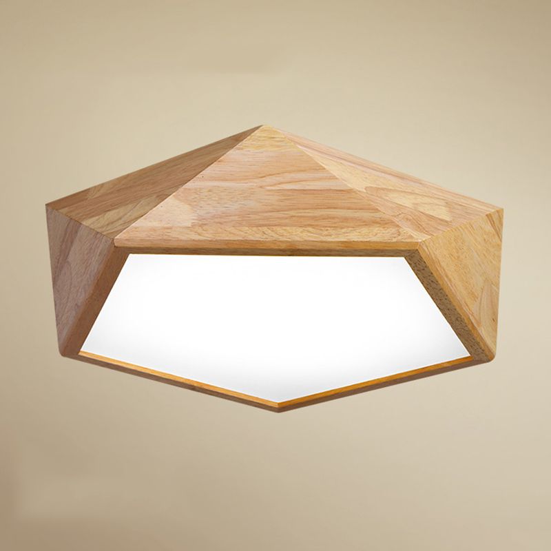 Diamond Wood Flush Mount Ceiling Light Fixture Modern Dining Room Flush Mount Lighting Fixtures