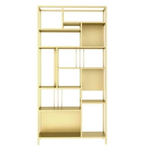 Metal Open Etagere Shelf Bookcase Vertical Shelves Included Bookshelf for Bedroom