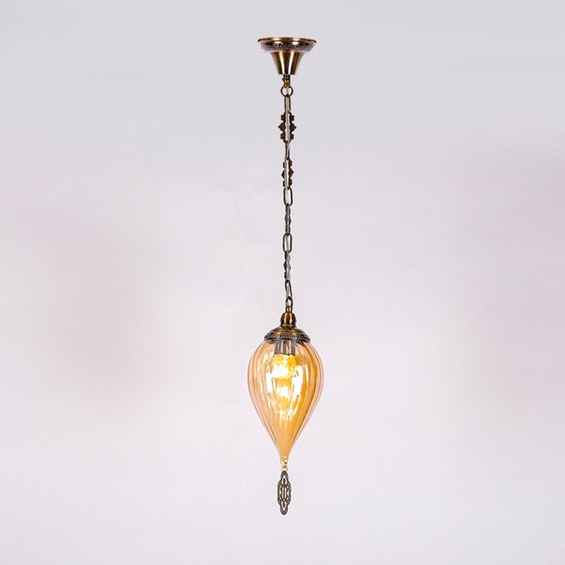Lampada a sospensione in vetro in vetro in stile industriale in tela lacrima per soggiorno per soggiorno