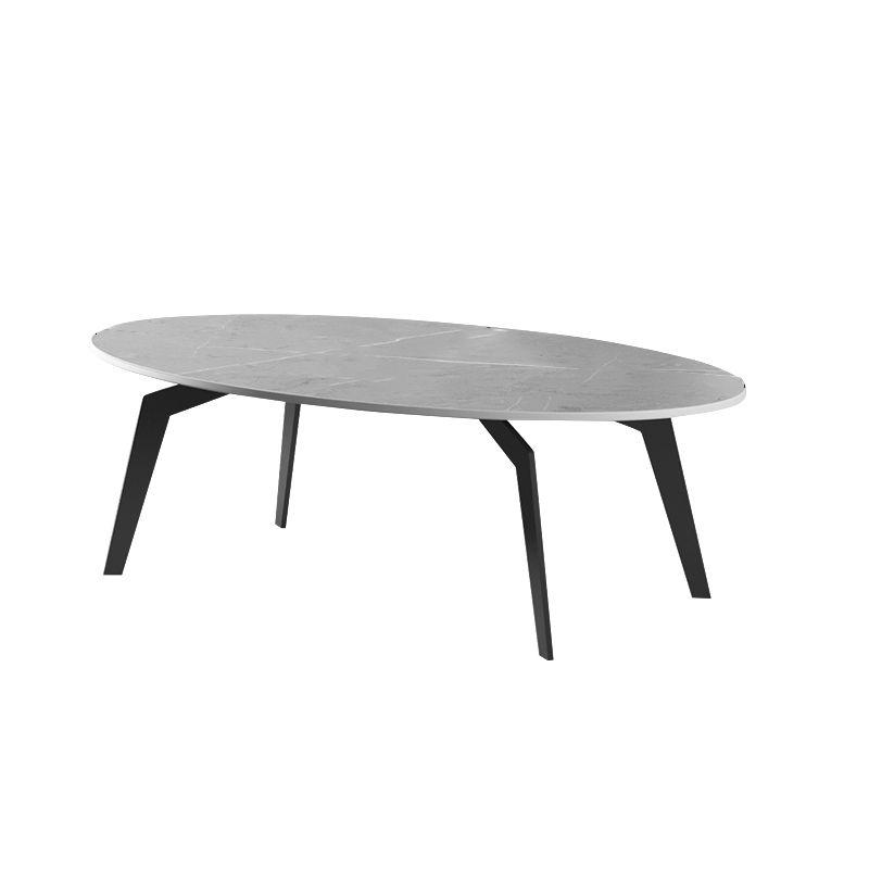 2 Nesting Slate Coffee Table Set Oval Coffee Table with Storage
