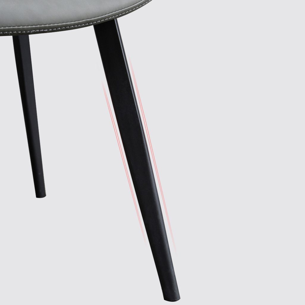 Chaise latéral de salle à manger contemporaine en métal