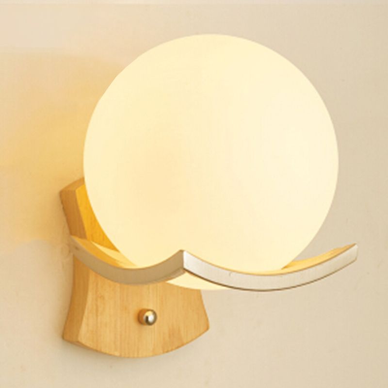Spherical Wall Disconce Japanese Glass 1 Light Sponces con control inteligente