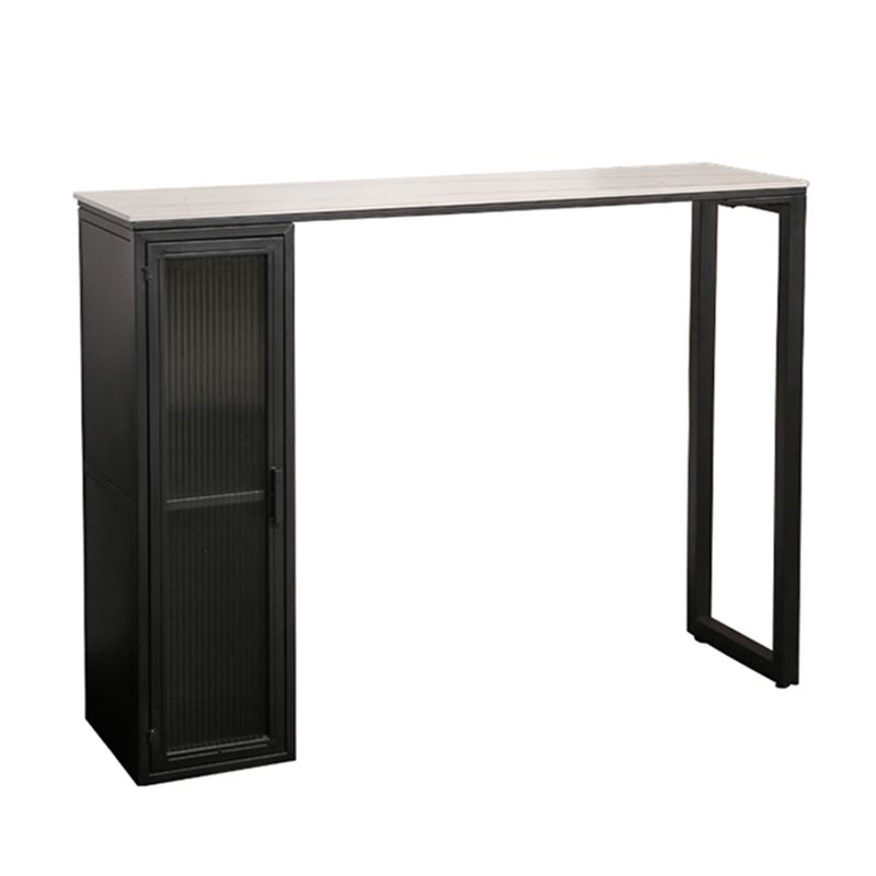 Luxury Rectangle Bar Table Set 1/2/3/5 Pieces Sintered Stone Counter Table with Stools