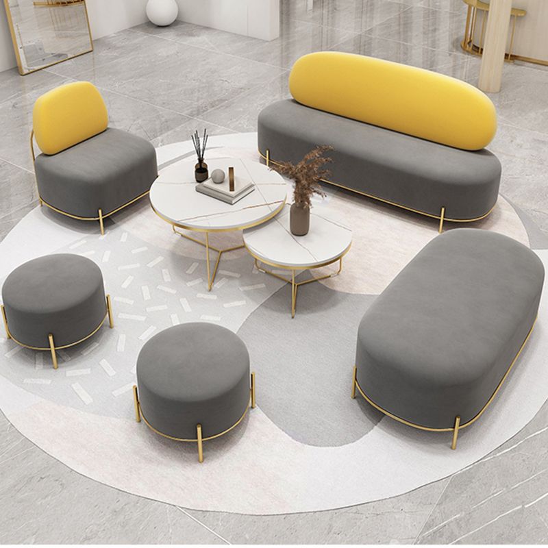 Contemporary Armless Sofa with Tight Back for Apartment Sofa