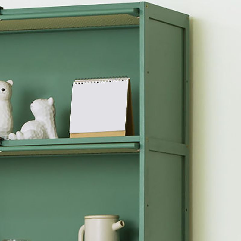 13" Wide Steel 3/4/5 - Door Accent Cabinet, With Rattan, Green